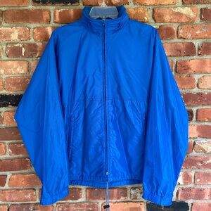 L.L. Bean Blue Windbreaker Jacket with Hood